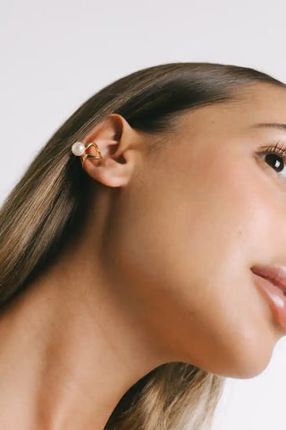 PIERETTI FERLA SINGLE EAR CUFF GOLD PLATE 18KT