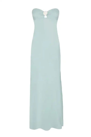 ALICIA SWIM YASMEEN BANDEAU DRESS IN COASTAL