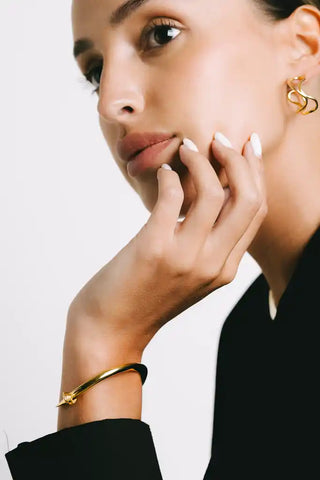 PIERETTI FELICITY CUFF BRACELET GOLD PLATE 18KT
