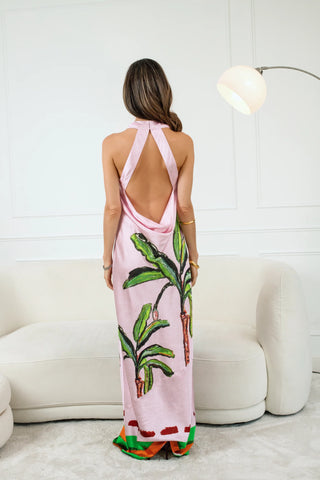 JRF DRAPED BACK MAXI GOWN KUMULAU