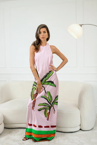 JRF DRAPED BACK MAXI GOWN KUMULAU