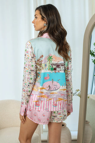 JRF SHORTS PINK FLAMINGO CLUB