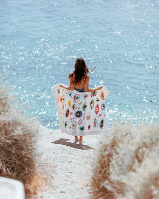 SUN OF A BEACH STARRY EYES SIGNATURE BEACH TOWEL