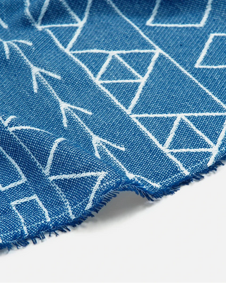 SUN OF A BEACH TINOS BRIGHT BLUE DOUBLE FEATHER BEACH TOWEL