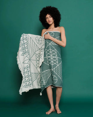 SUN OF A BEACH TINOS VERDONA FEATHER BEACH TOWEL