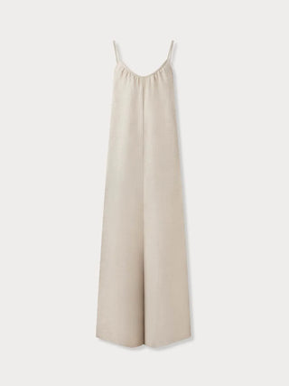 LOVE BRAND ECRU RACOON LINEN JUMPSUIT